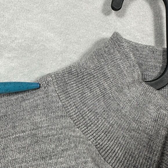 Polo Golf Ralph Lauren Men's XL 1/4 Zip 100% Merino Wool Gray Lined - see info. - Picture 7 of 14